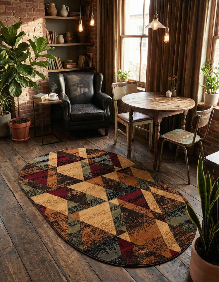 Detail image of 5' 3 x 8' Cafe Oval Rug