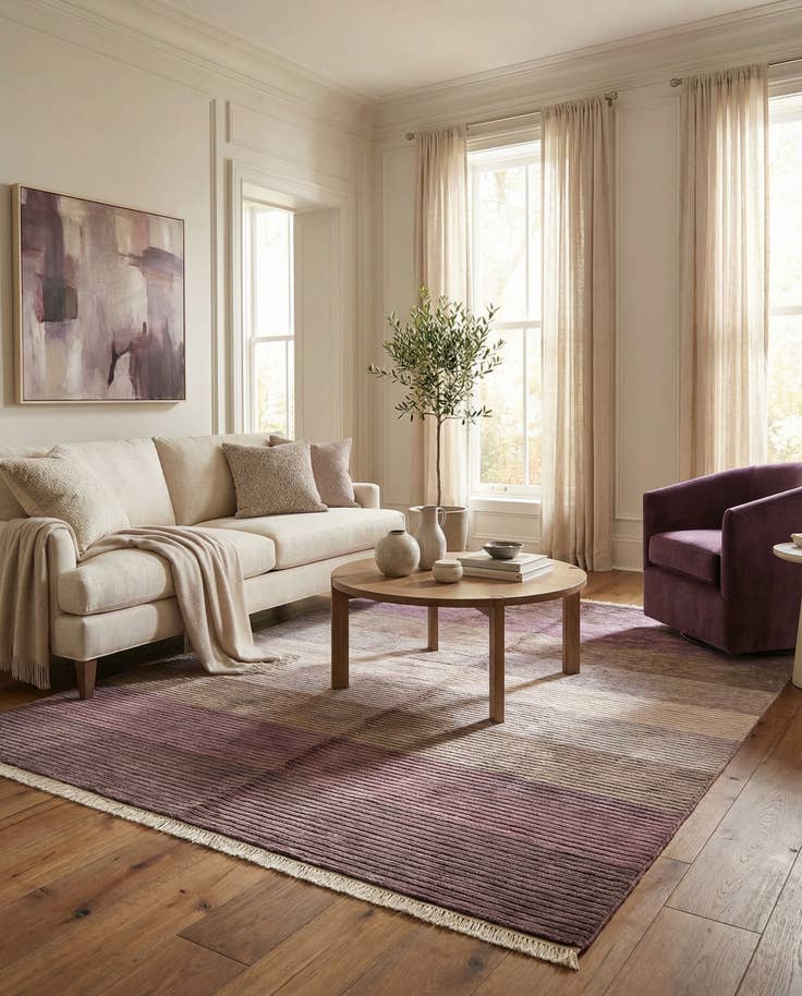 Detail image of 4' 10 x 6' 9 Hand Knotted Darya Wool Rug