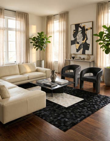 5' 1 x 8' 1 Cowhide Stocks Rug