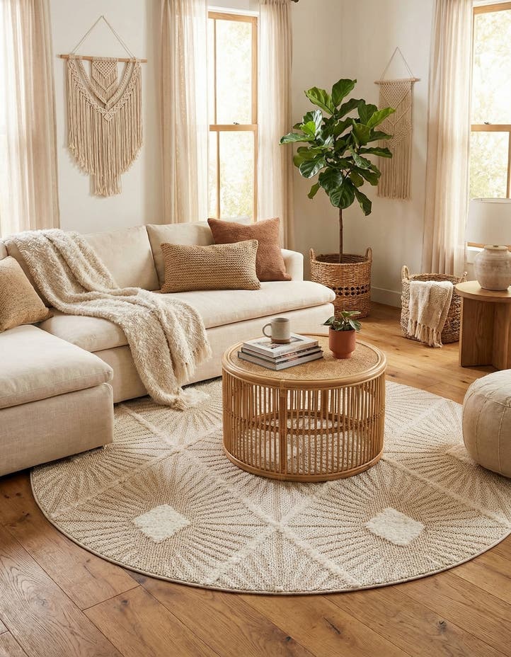 7' 10 x 7' 10 Boho Round Rug
