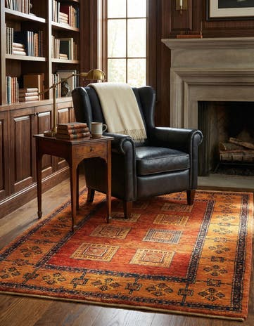 3' 8 x 5' 2 Hand Knotted Kashkuli Persian Wool Rug