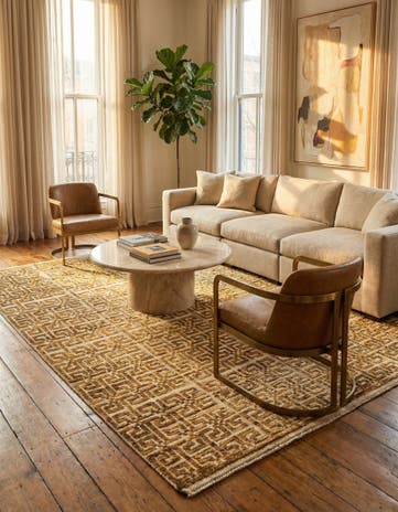 5' 7 x 7' 6 Hand Knotted Darya Wool Rug