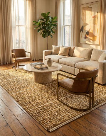 5' 7 x 7' 6 Hand Knotted Darya Wool Rug