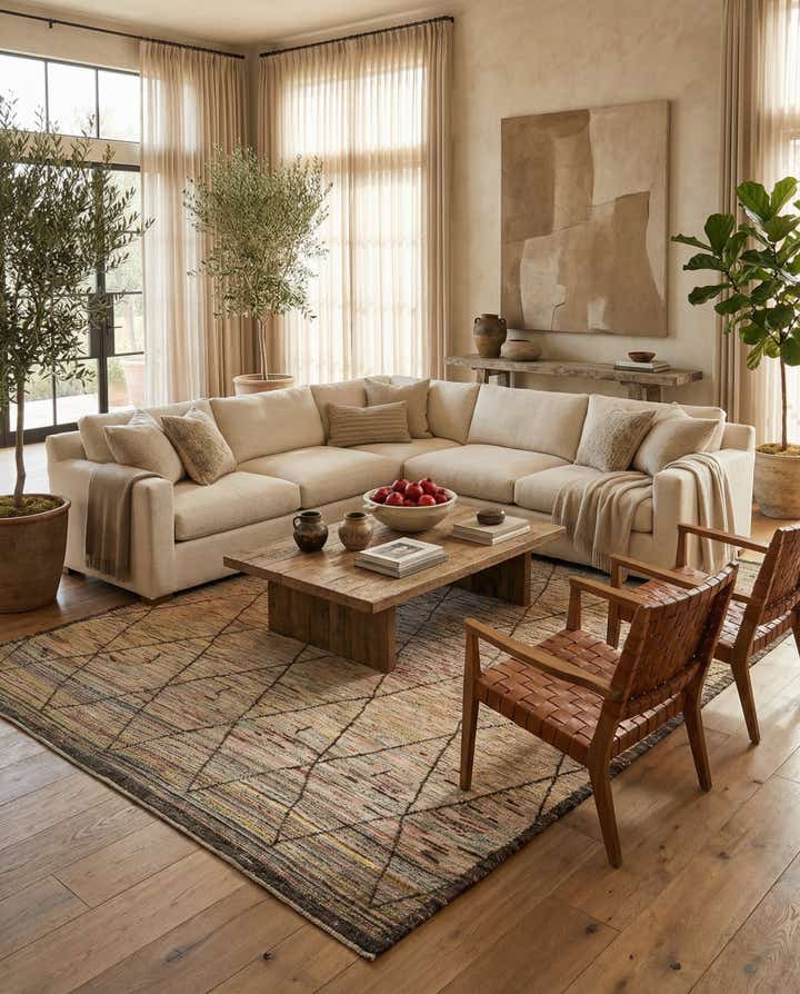 9' 7 x 11' 5 Hand Knotted Moroccan Wool Rug