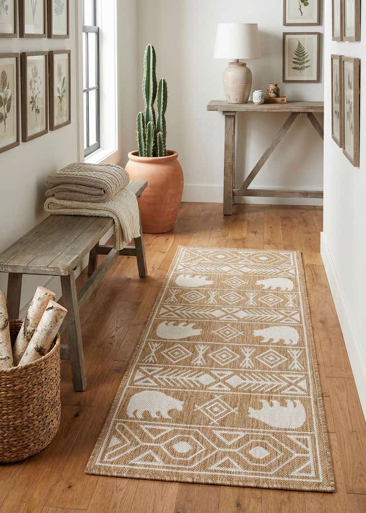2' x 5' 3 Easy-Clean Southwestern Indoor / Outdoor Runner Rug