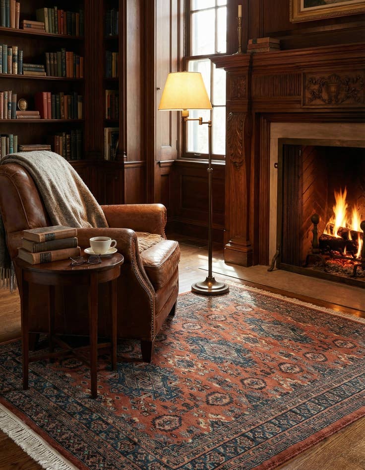 Detail image of 4' 5 x 6' 2 Hand Knotted Bokhara Oriental Wool Rug