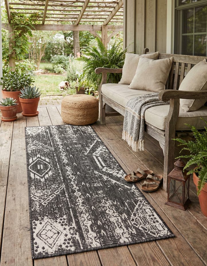 2' x 5' 3 Easy-Clean Bohemian Indoor / Outdo...