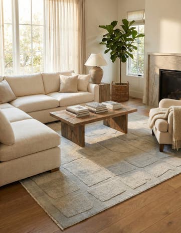 8' x 10' 5 Hand Knotted Darya Wool Rug