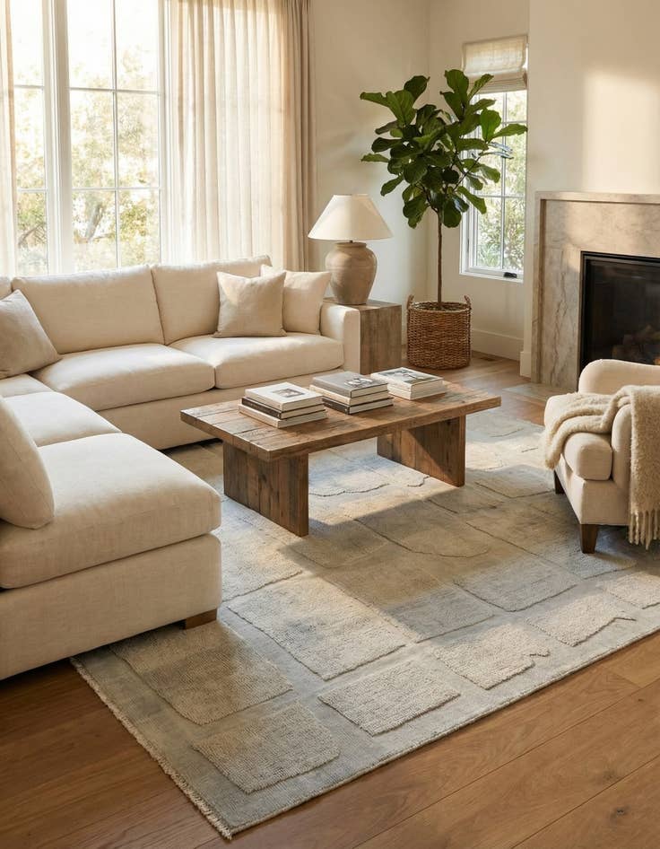 Detail image of  8' x 10' 5  Hand Knotted Darya Wool Rug