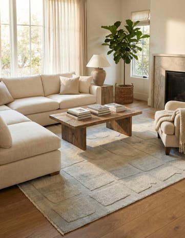 8' x 10' 5 Hand Knotted Darya Wool Rug