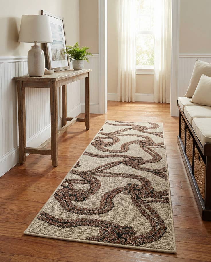 Detail image of 2' x 6' Easy-Clean Coastal Indoor / Outdoor Runner Rug