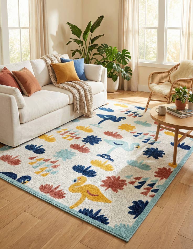 Detail image of 7' x 10'  Washable Belize Indoor / Outdoor Rug