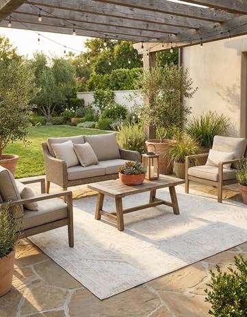 7' 10 x 11' Easy-Clean Aztec Indoor / Outdoor Rug