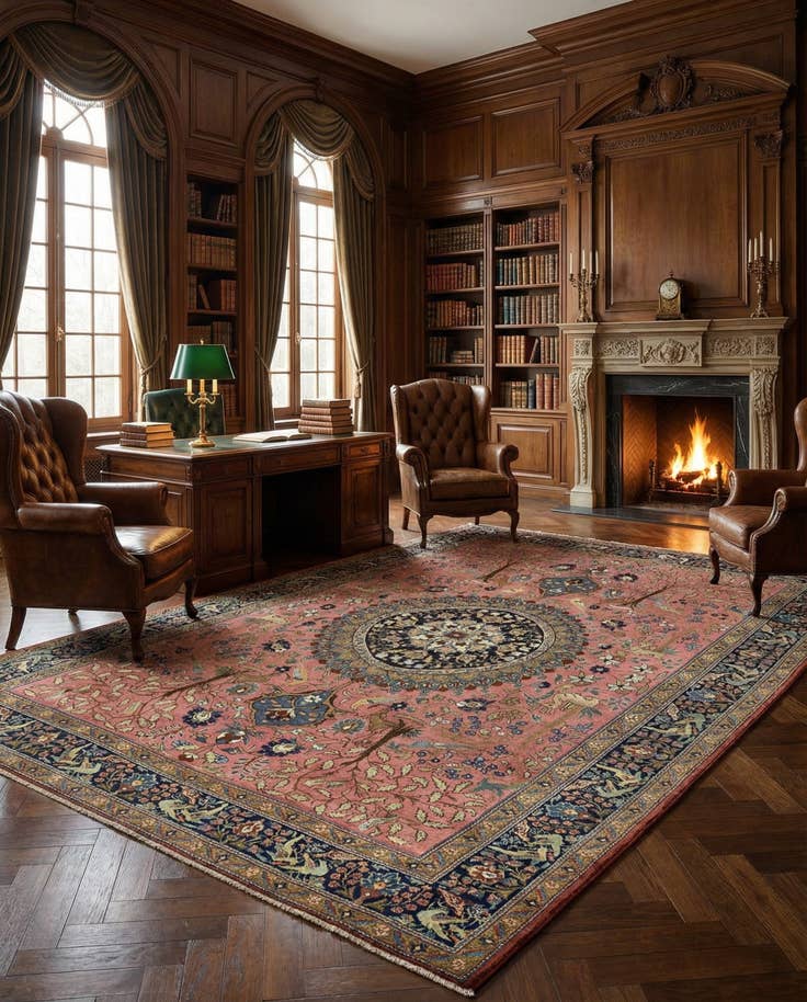 Detail image of 9' 5 x 12' 8 Hand Knotted Liliyan Persian Wool Rug