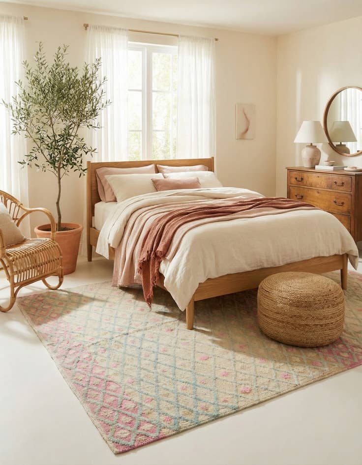 Detail image of 5' x 7'  Hand Knotted Darya Wool Rug