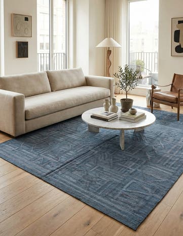6' x 7' 9 Hand Woven Kilim Modern Wool Rug