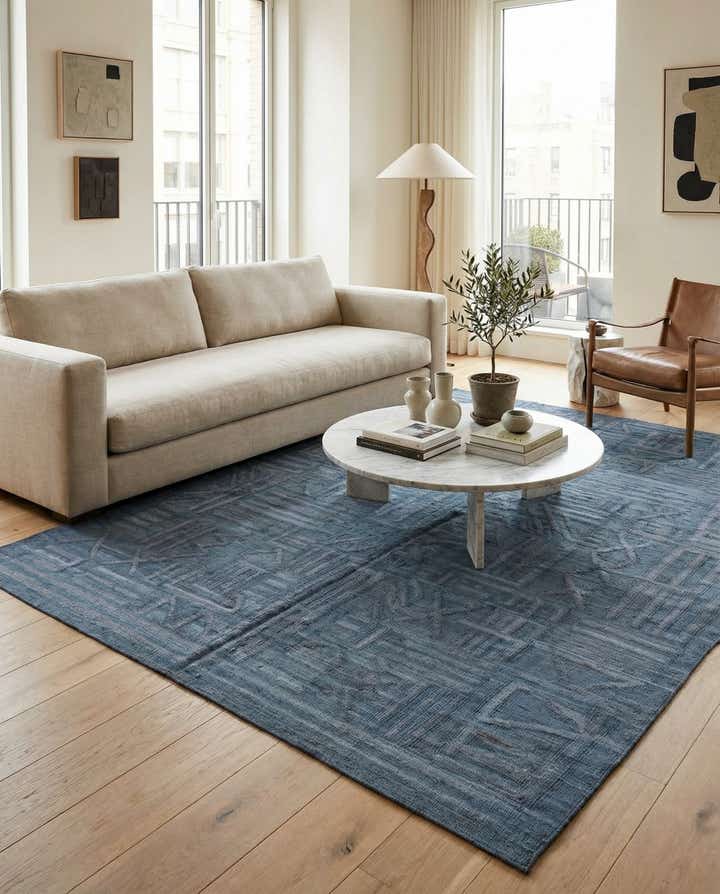 6' x 7' 9 Hand Woven Kilim Modern Wool Rug