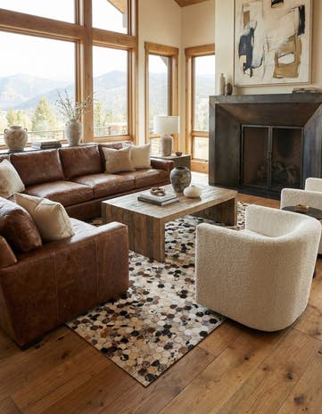5' 1 x 7' 10 Cowhide Rug