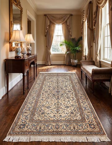 6' 6 x 10' 8 Kashan Wool Runner Rug
