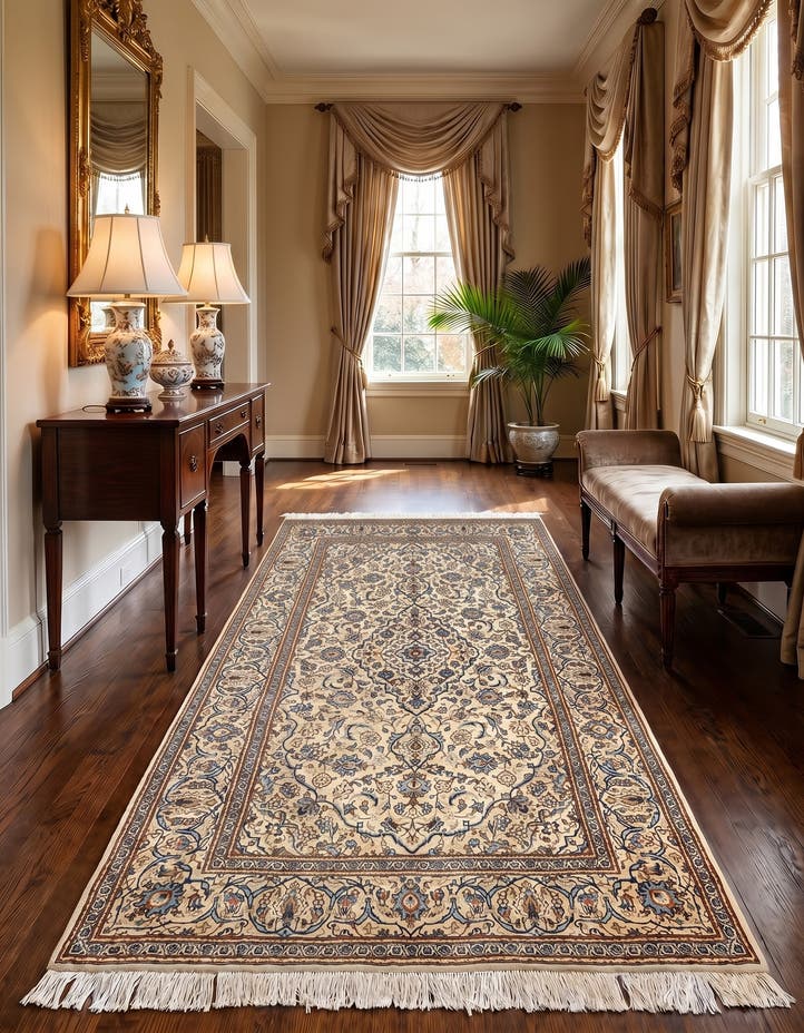 6' 6 x 10' 8 Kashan Wool Runner Rug