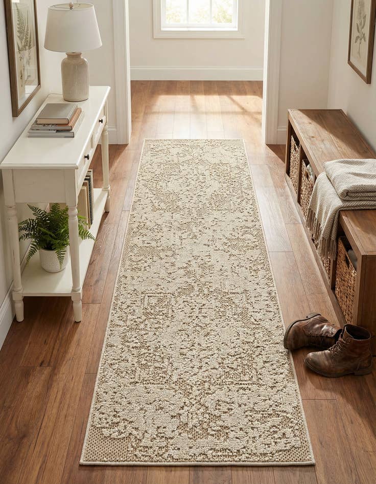 Detail image of  2' x 6' 1  Washable Traditional Indoor / Outdoor Runner Rug