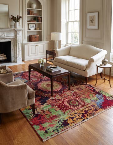4' 11 x 6' 8 Hand Knotted Mamluk Ziegler Rug