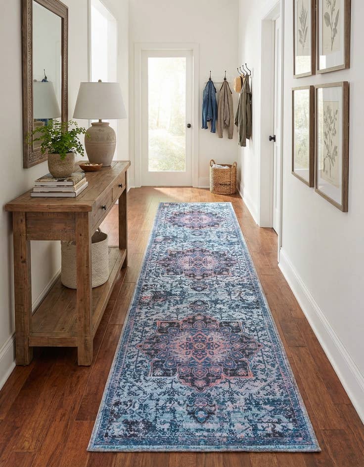 Detail image of 2' 7 x 12'  Washable Renaissance Runner Rug