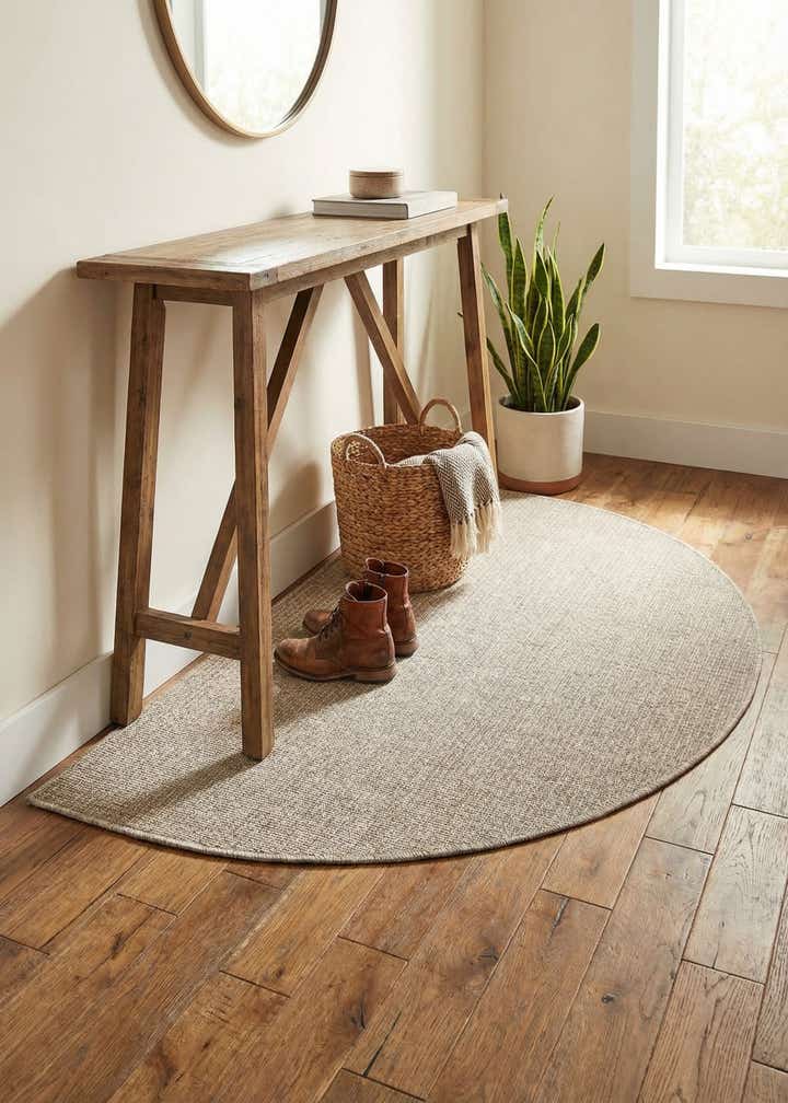 2' 7 x 4' Easy-Clean Solid Indoor / Outdoor Hearth Rug