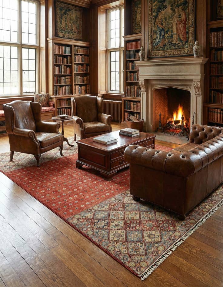 Detail image of 9' 9 x 14'  Hand Knotted Ariana Ziegler Rug