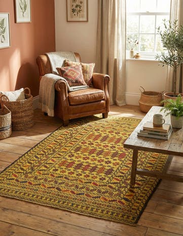 4' x 6' Hand Woven Kilim Afghan Wool Rug