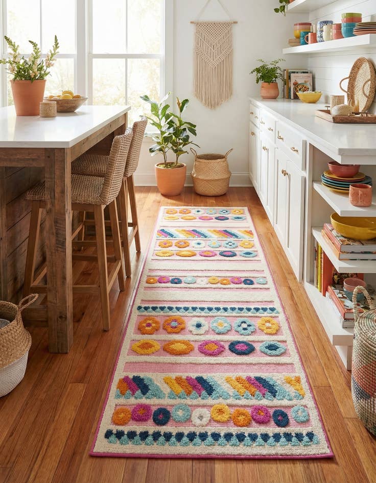 Detail image of 2' x 6' Easy-Clean Aruba Indoor / Outdoor Runner Rug