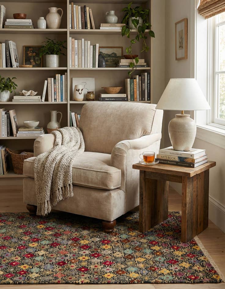 Detail image of 3' x 4' 10  Hand Knotted Balouch Wool Rug