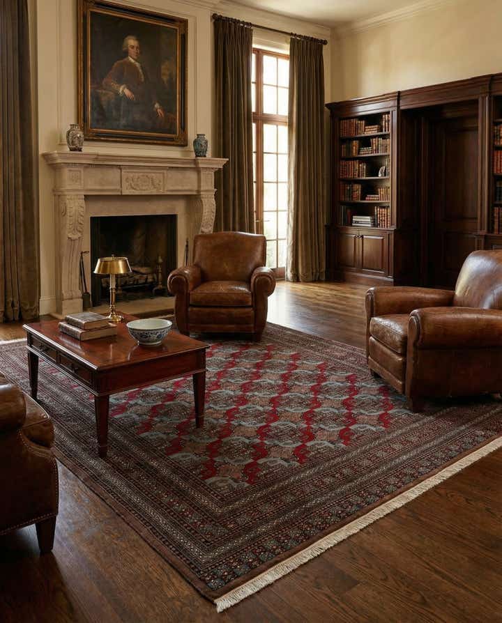 8' 3 x 10' 11 Hand Knotted Bokhara Wool Rug