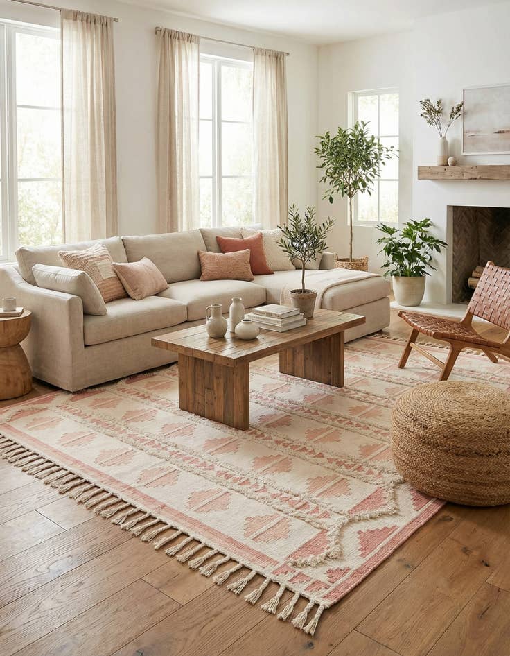 Detail image of  10' x 14' 1  Hand Woven Arizona Wool Rug