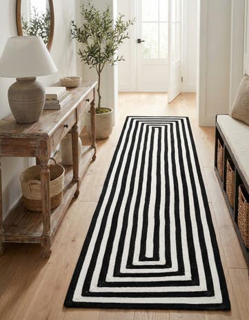 2' 7 x 10' Easy-Clean Eco Verse Washable Indoor / Outdoor Runner Rug