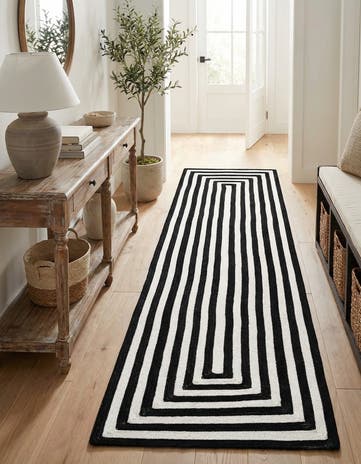 2' 7 x 10' Easy-Clean Eco Verse Washable Indoor / Outdoor Runner Rug