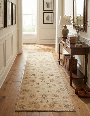 2' 8 x 9' 9 Hand Knotted Peshawar Ziegler Runner Rug