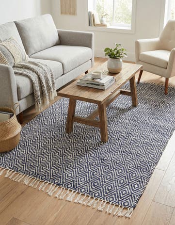 5' 1 x 8' Hand Woven Braided Jute Rug