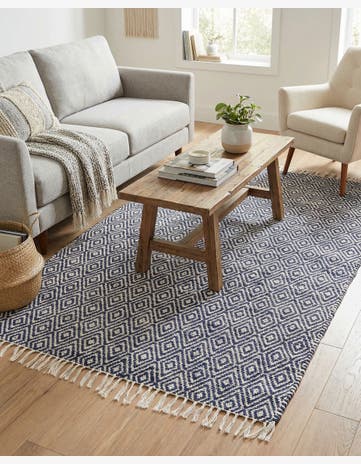 5' 1 x 8' Hand Woven Braided Jute Rug