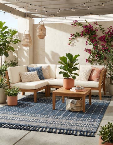 7' 10 x 10' Easy-Clean Eco Bohemian Indoor / Outdoor Rug