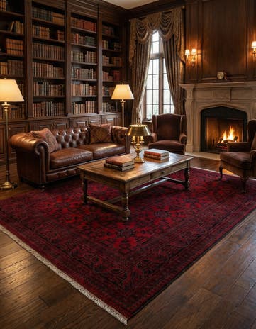 6' 9 x 9' 5 Hand Knotted Khal Mohammadi Wool Rug