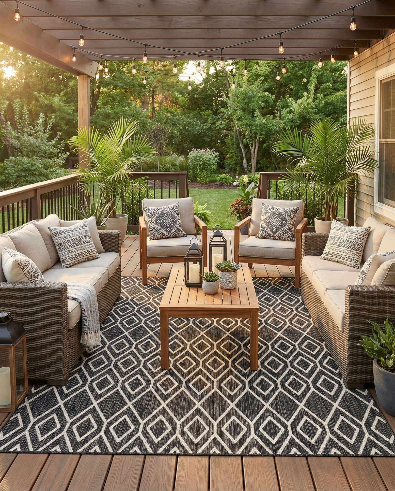 7' x 10' Easy-Clean Jill Zarin Turks and Caicos Indoor / Outdoor Rug