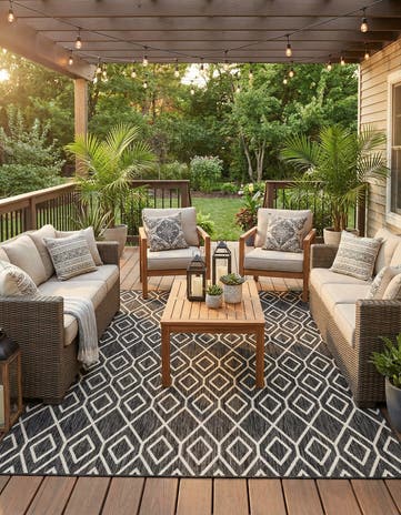 7' x 10' Easy-Clean Jill Zarin Turks and Caicos Indoor / Outdoor Rug