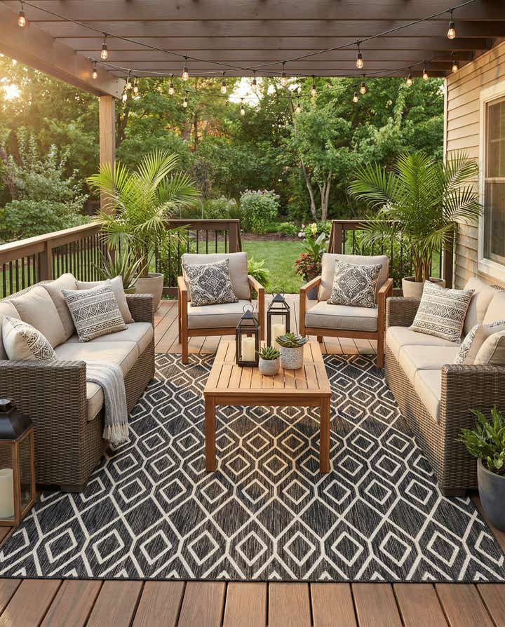 7' x 10' Easy-Clean Jill Zarin Turks and Caicos Indoor / Outdoor Rug
