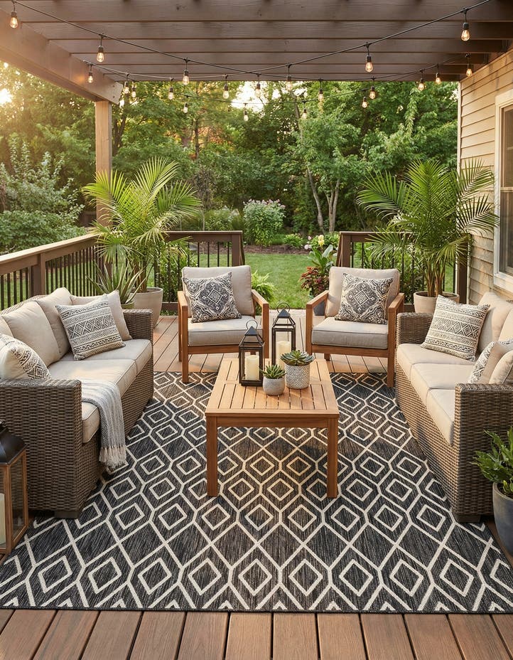 7' x 10' Easy-Clean Jill Zarin Turks and Ca...
