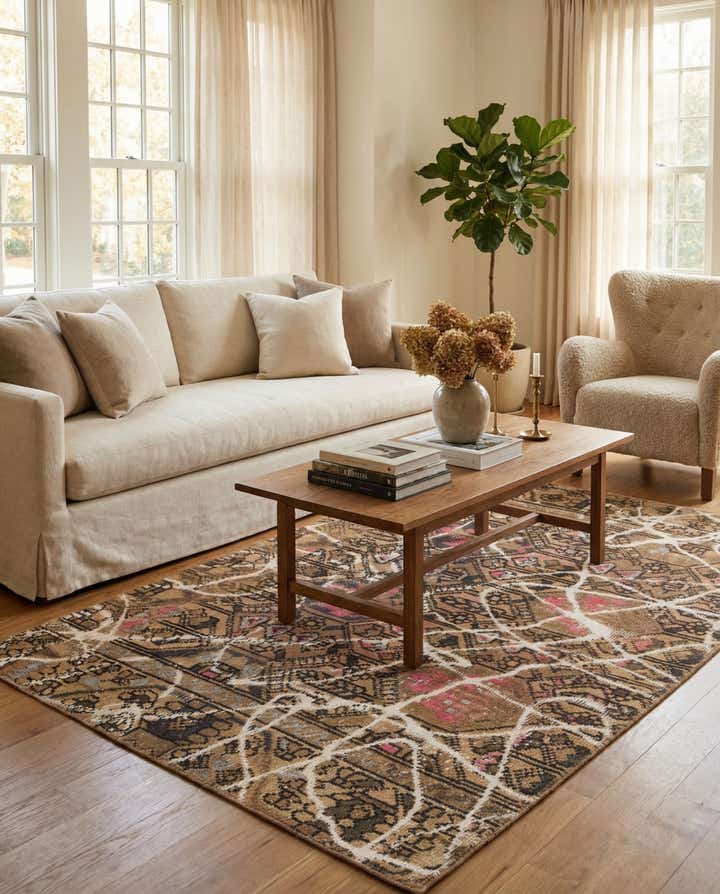 4' 2 x 6' Hand Knotted Ultra Vintage Persian Wool Rug