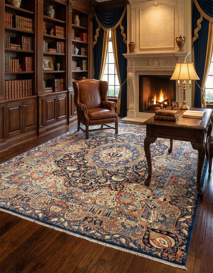 Detail image of 10' 1 x 12' 10 Kashmar Wool Rug