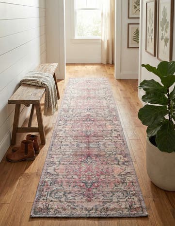 2' x 10' Washable Nostalgia Runner Rug