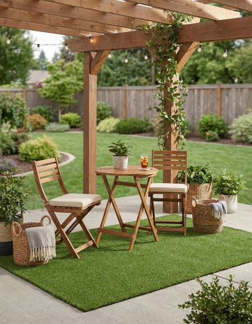 6' x 9' Easy-Clean Grass Indoor / Outdoor Rug