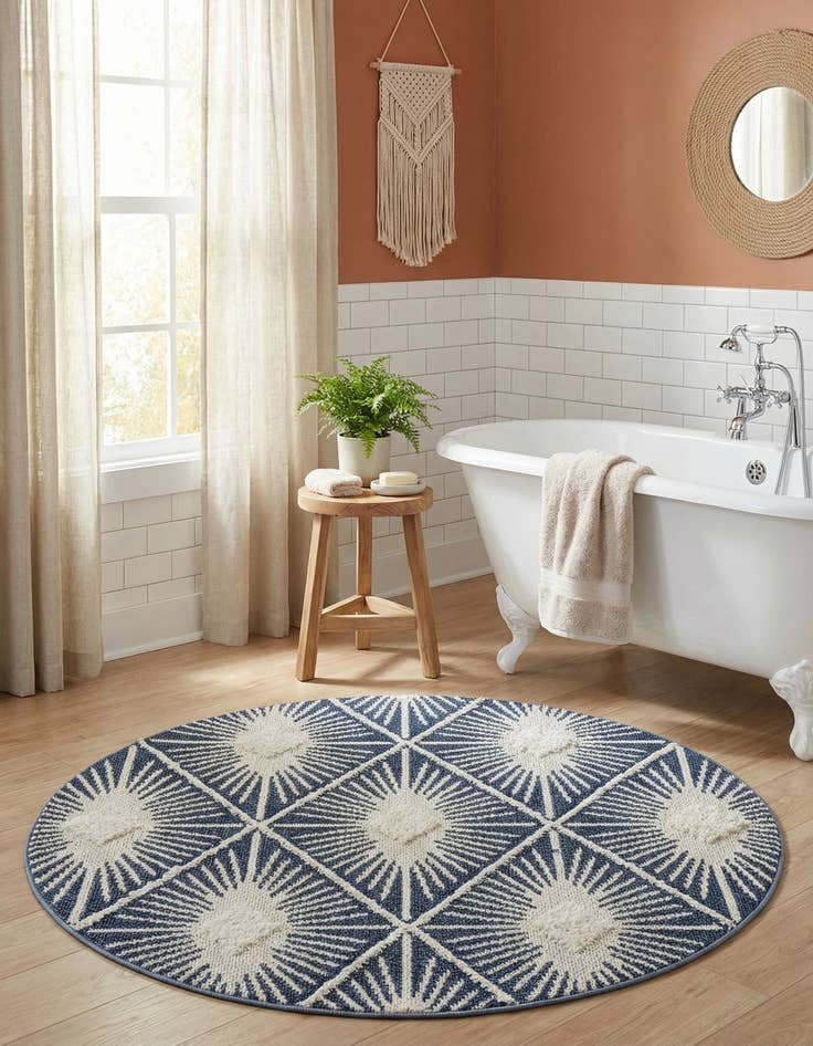 Detail image of  5' 3 x 5' 3 Boho Round Rug